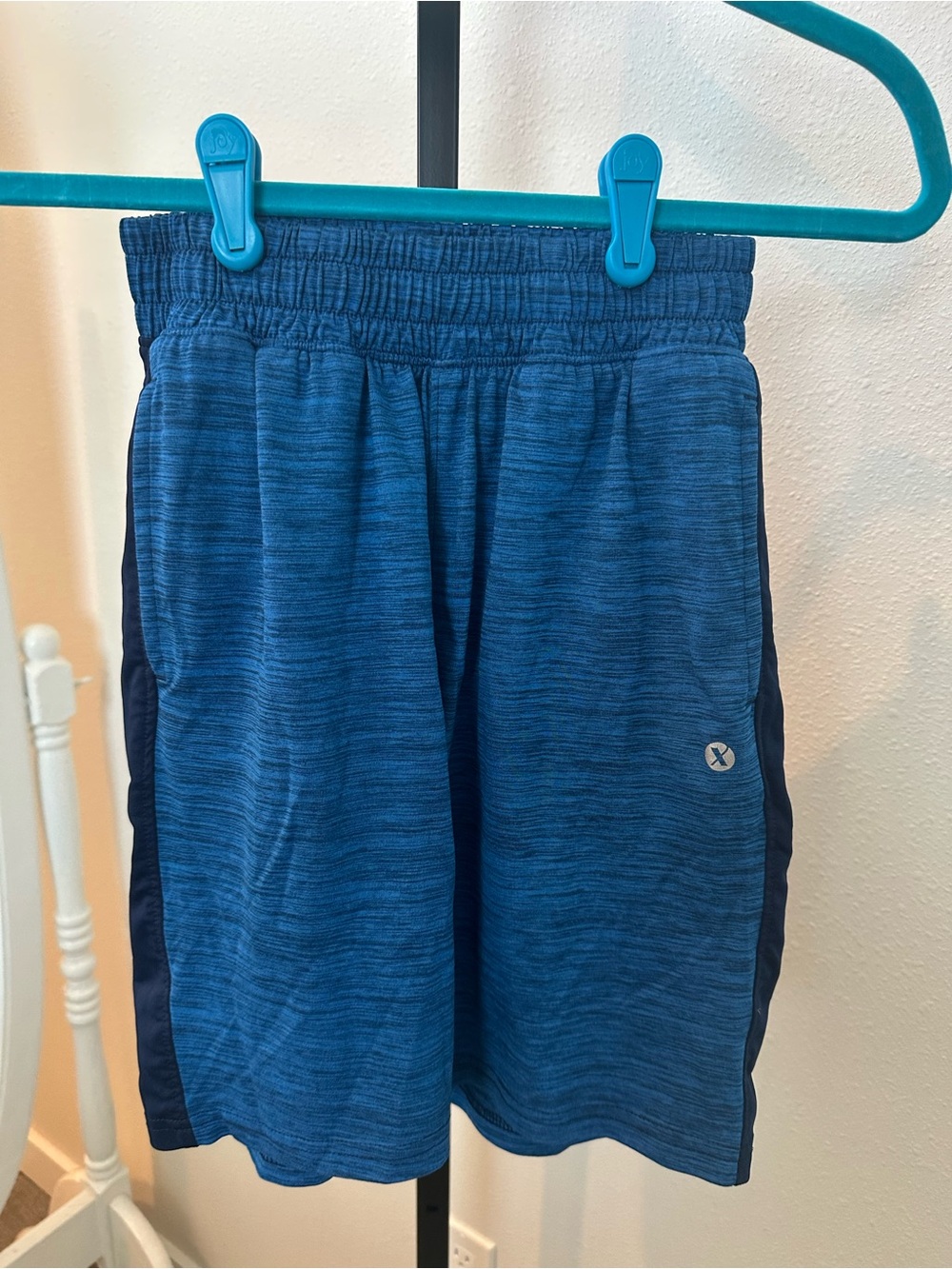 Xersion Blue Heathered Athletic Shorts